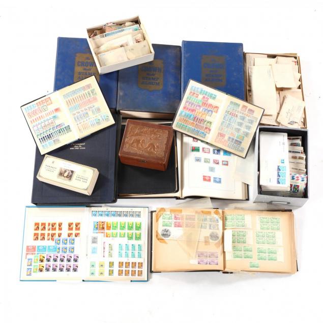 large-collection-of-stamps-and-stamp-albums