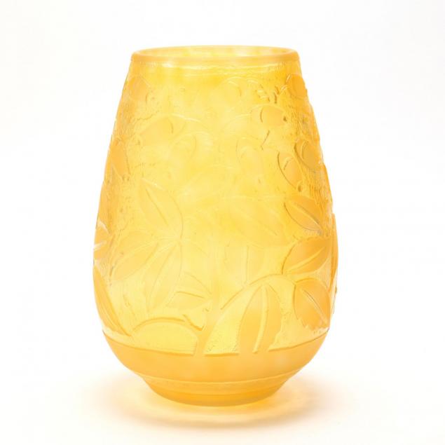 daum-large-art-deco-glass-vase