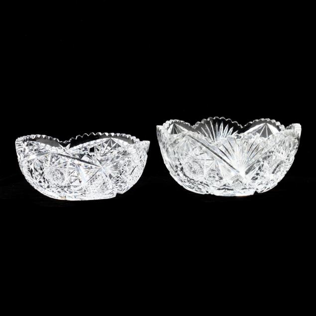 two-american-brilliant-period-cut-glass-bowls