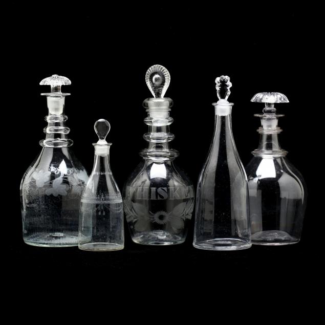 five-antique-flint-glass-decanters