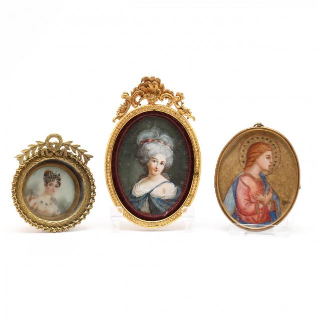 three-miniature-watercolor-portraits
