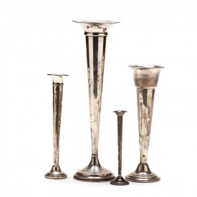 four-sterling-silver-bud-vases