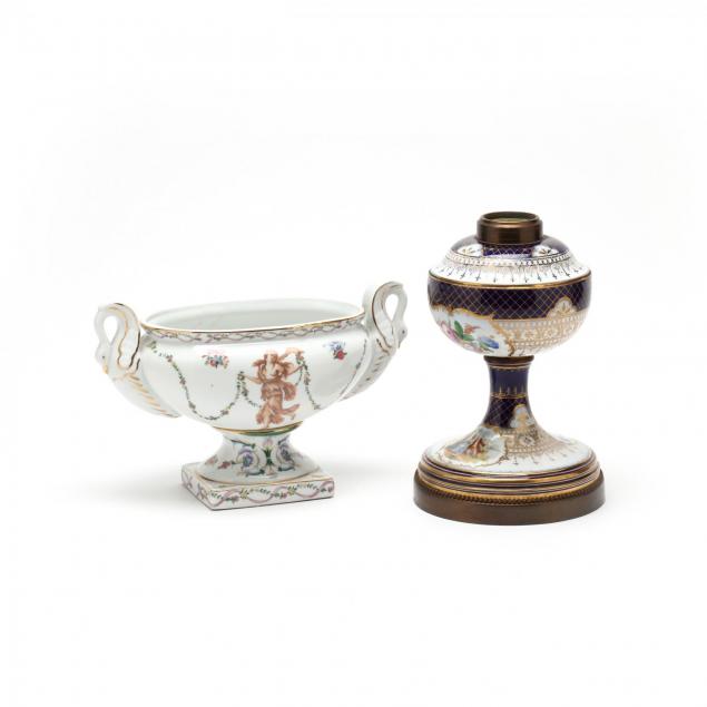two-early-continental-porcelain-items
