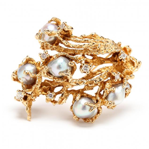 14kt-gold-pearl-and-diamond-brooch