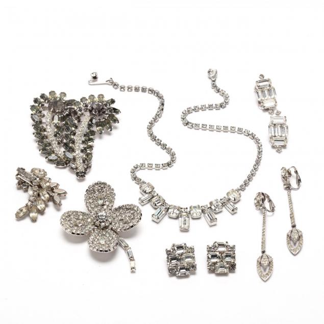 group-of-vintage-designer-rhinestone-jewelry