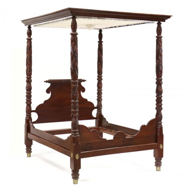 american-neoclassical-carved-mahogany-full-size-tester-bed