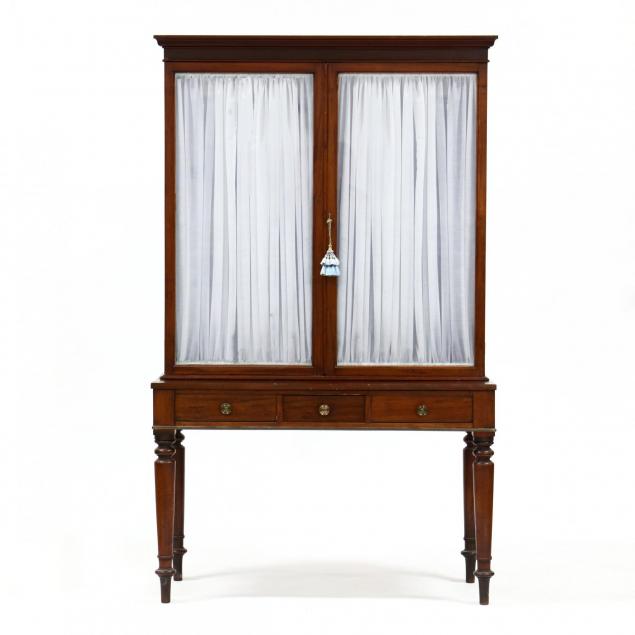 american-late-classical-mahogany-display-cabinet