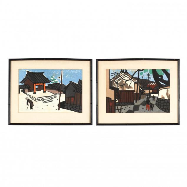 kiyoshi-saito-japanese-1907-1997-two-woodblock-prints