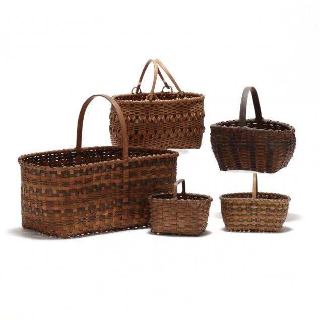five-vintage-american-indian-souvenir-baskets