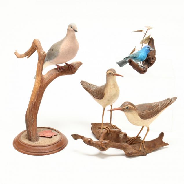 three-wood-carvings-of-birds