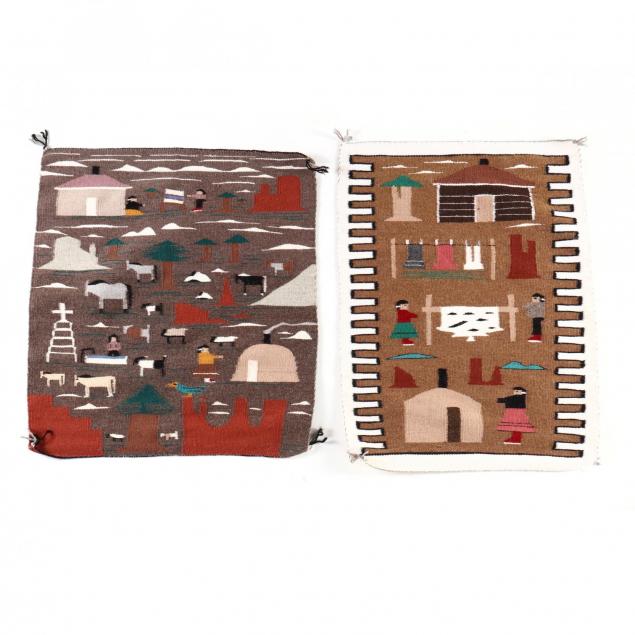 two-navajo-pictorial-rugs