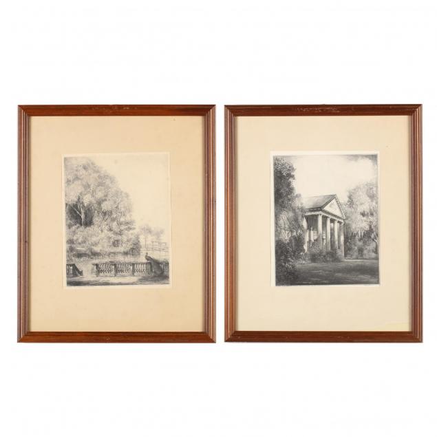 louis-orr-american-1879-1961-two-nc-etchings-picturing-orton-plantation