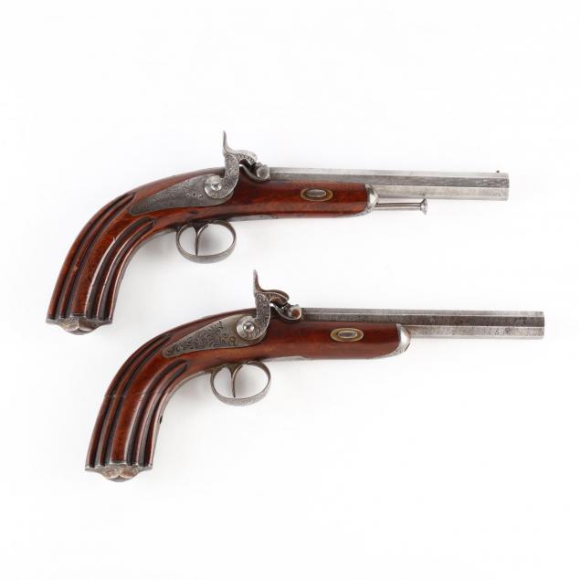 matched-pair-of-continental-percussion-dueling-pistols