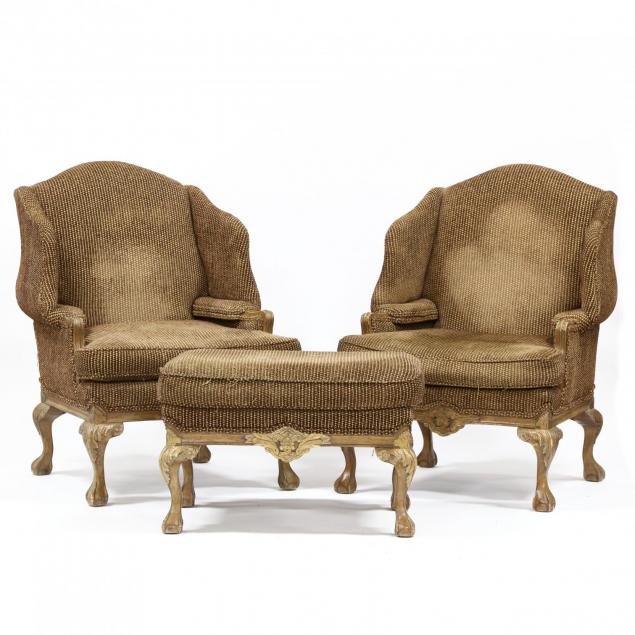 pair-of-chippendale-style-wing-chairs-and-ottoman