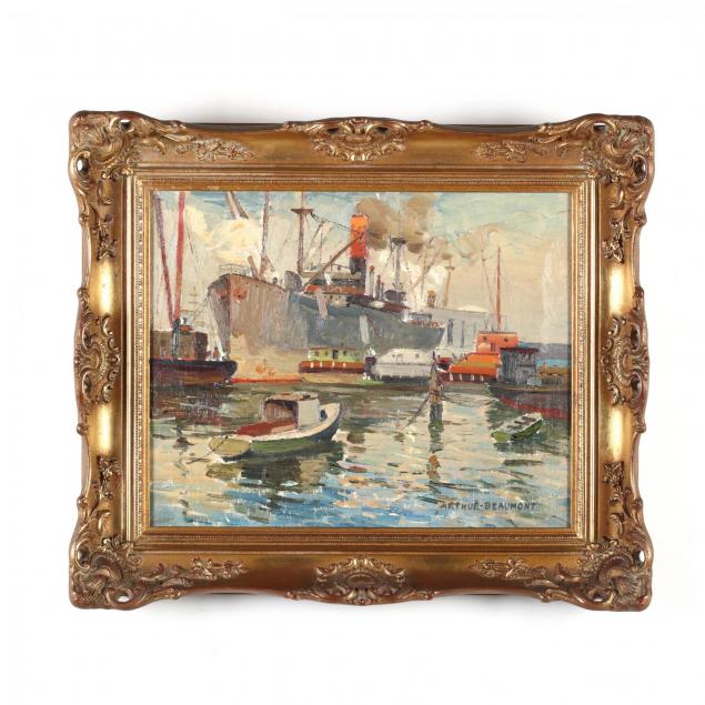 arthur-beaumont-england-ny-1877-1956-harbor-scene