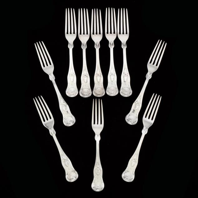 a-set-of-ten-sterling-silver-kings-pattern-forks