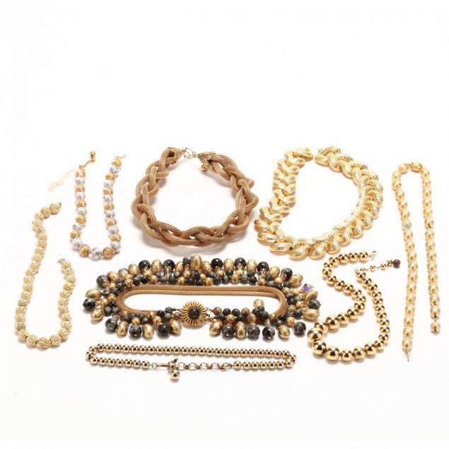 Group of Gold Tone Costume Jewelry (Lot 4097 - Single-Owner Collection ...