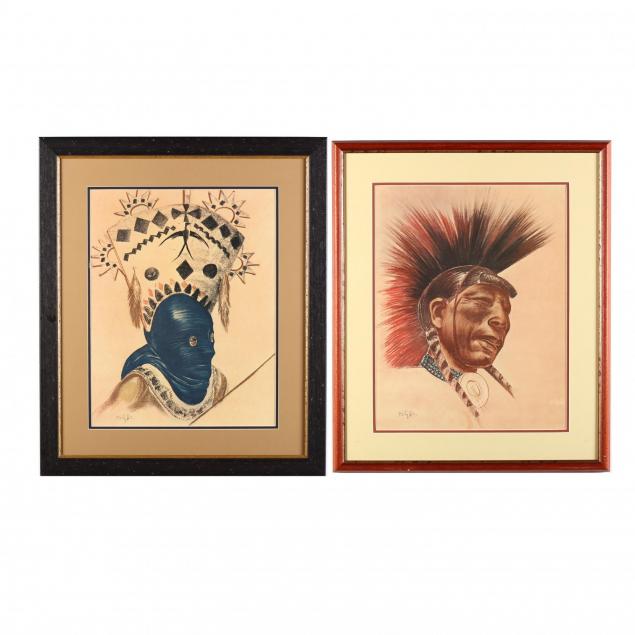 pair-of-american-indian-portrait-prints