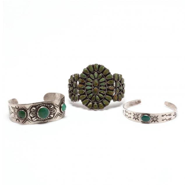 three-native-american-cuff-bracelets-with-jade