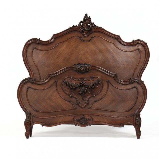 french-rococo-style-carved-walnut-full-size-bed