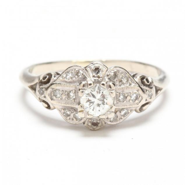 antique-14kt-white-gold-and-diamond-ring