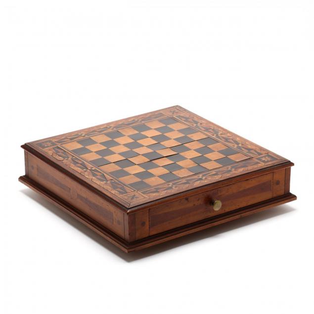 antique-folk-art-inlaid-game-board