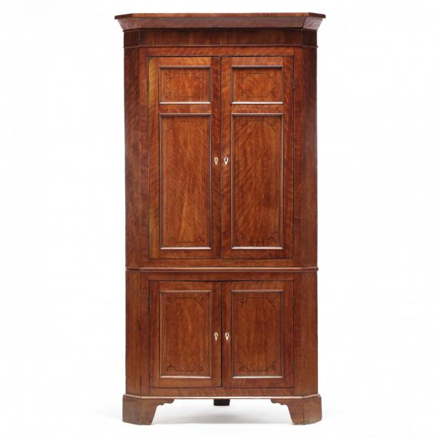 southern-federal-inlaid-figured-mahogany-corner-cupboard