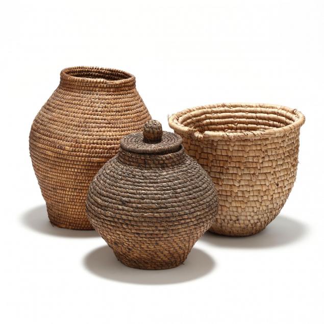 three-large-antique-rye-straw-baskets