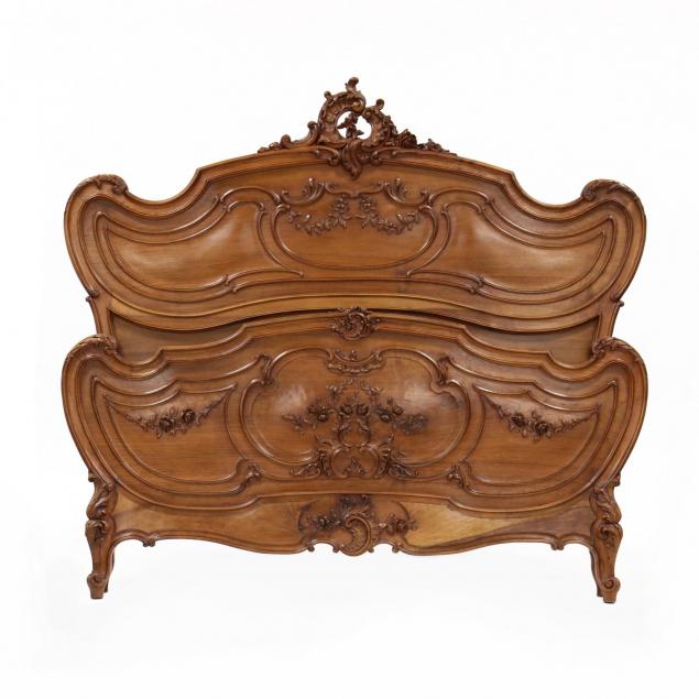 french-rococo-style-carved-walnut-bed