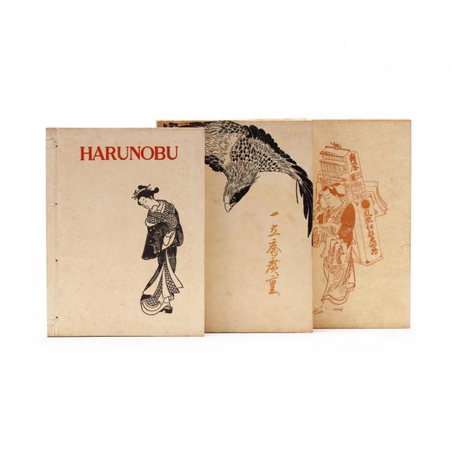 three-prewar-books-on-japanese-woodblock-artists-by-yone-noguchi