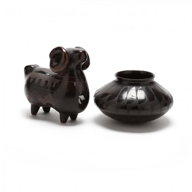 two-blackware-pottery-vessels