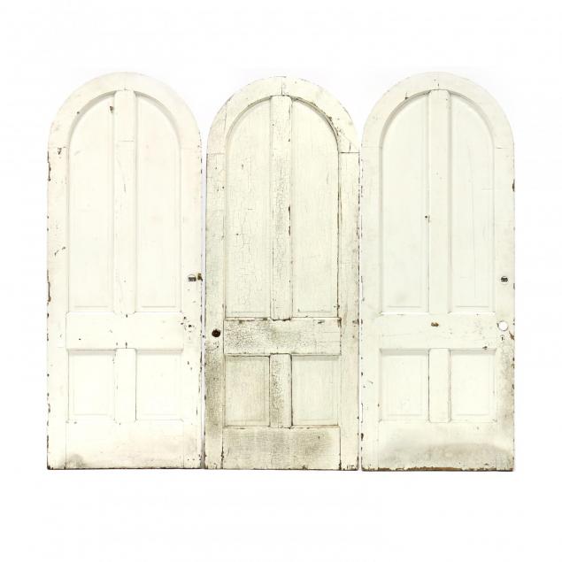 three-antique-painted-arched-doors