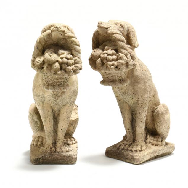 pair-of-vintage-cast-stone-hounds