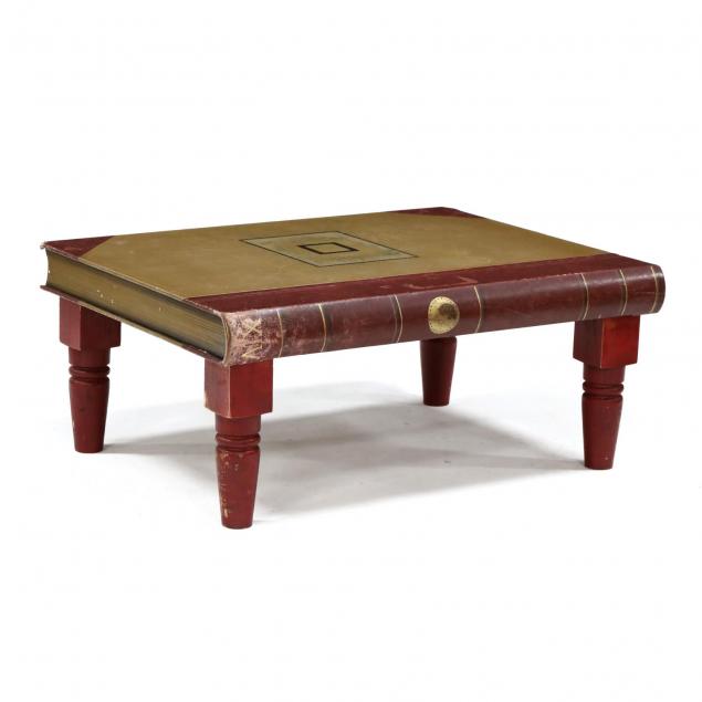 contemporary-paint-decorated-faux-book-coffee-table