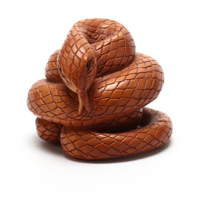 a-japanese-wood-carved-snake-netsuke