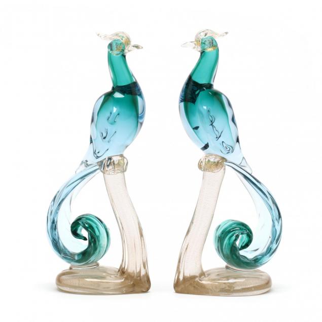 alfredo-barbini-pair-of-glass-birds-of-paradise