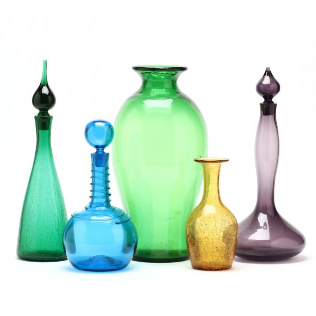 blenko-mid-century-glass-grouping