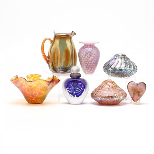 seven-pieces-of-contemporary-studio-art-glass