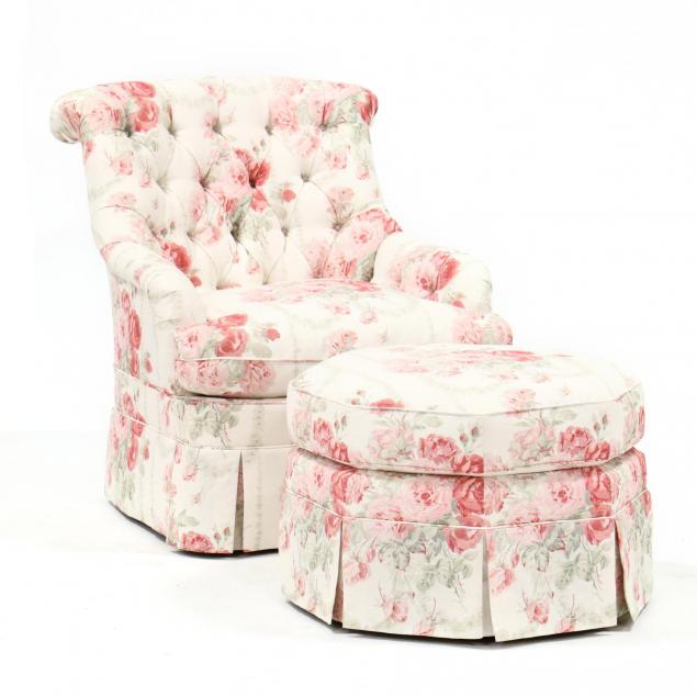 hickory-chair-co-tufted-back-chair-and-ottoman