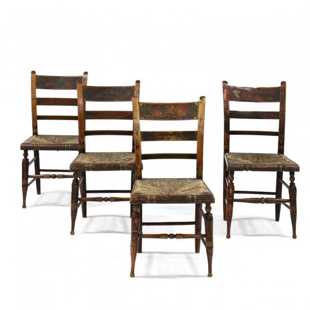 assembled-set-of-four-antique-painted-side-chairs