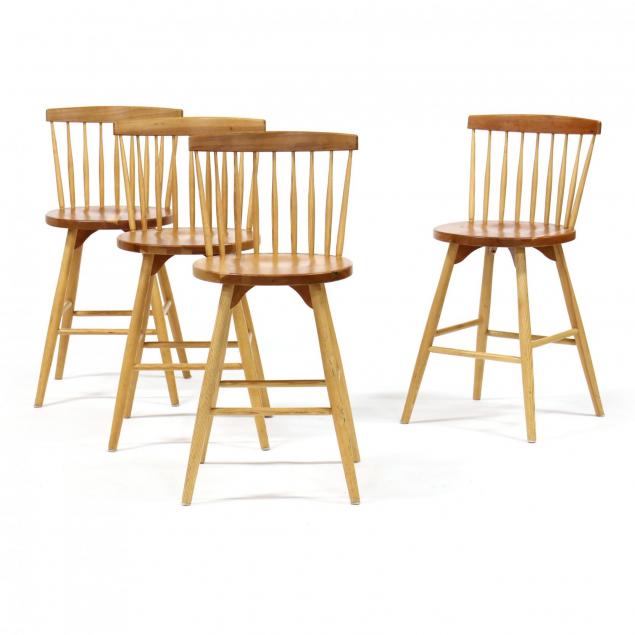 w-a-mitchell-set-of-four-cherry-bar-stools