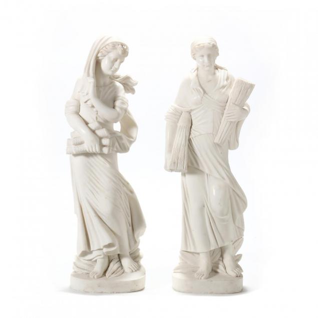 pair-of-classical-style-carved-marble-allegorical-statues