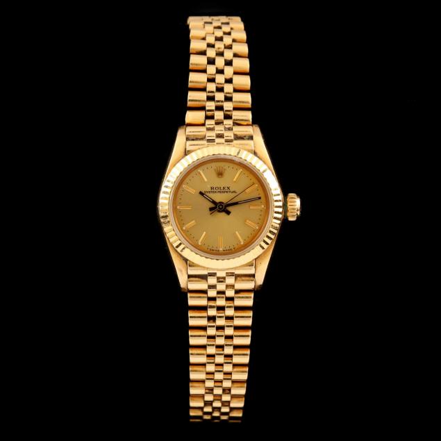 lady-s-18kt-oyster-perpetual-watch-rolex