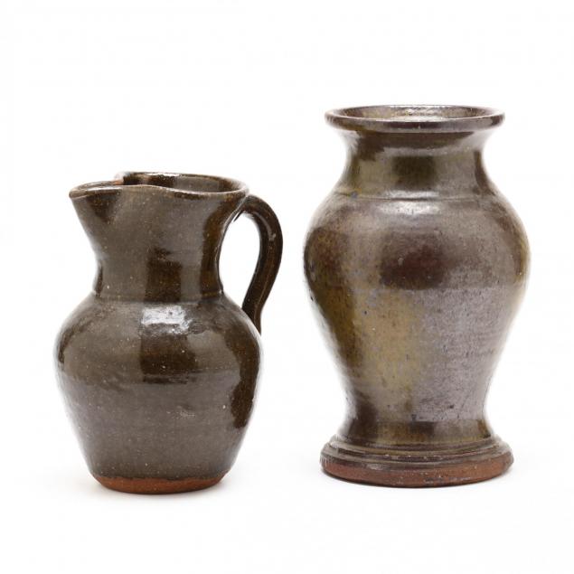 two-southern-stoneware-pottery-vessels