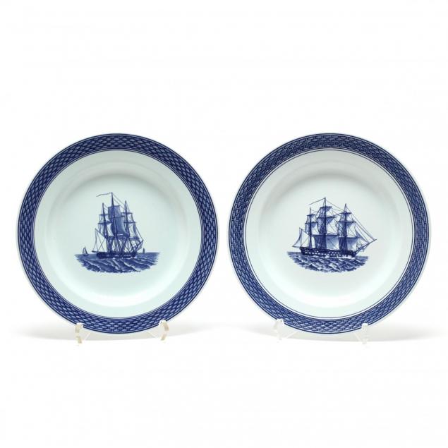 two-royal-copenhagen-aluminia-plates