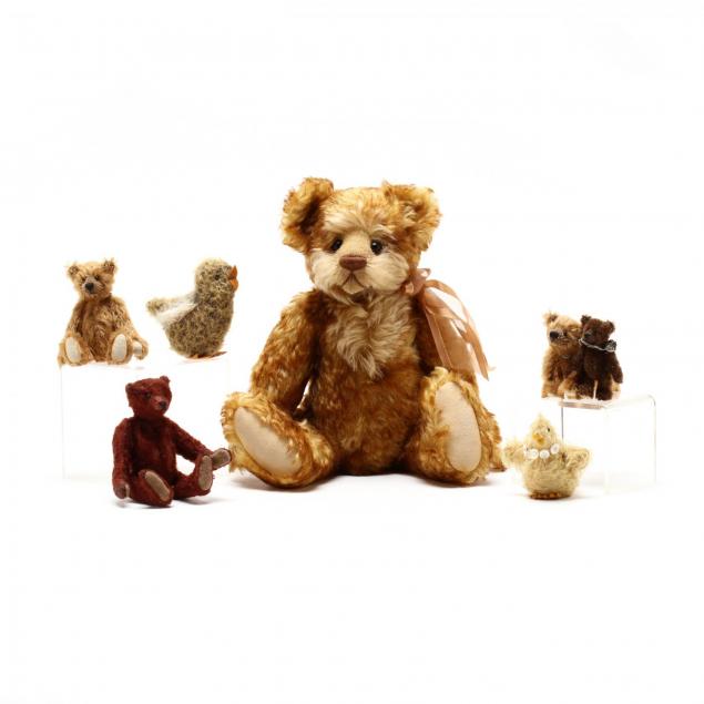 six-contemporary-mohair-bears