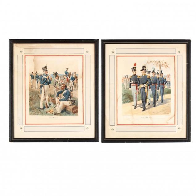 two-us-army-lithographs-after-henry-a-ogden-am-1856-1936