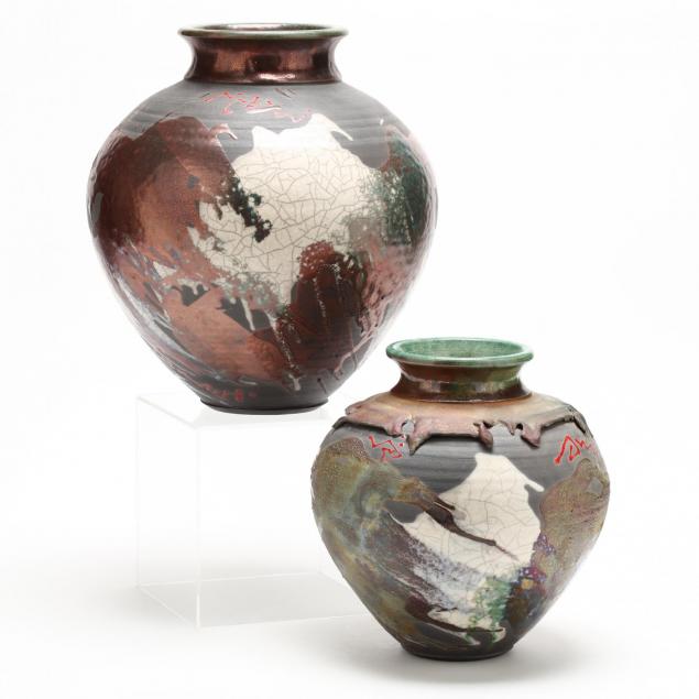 two-art-pottery-wine-jars