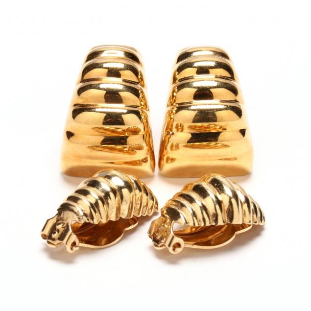 two-pairs-of-14kt-gold-earrings