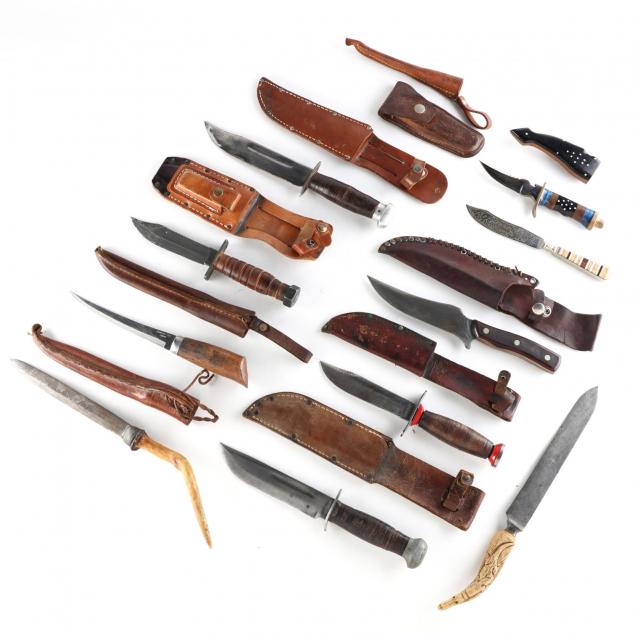 ten-vintage-knives-and-sheaths